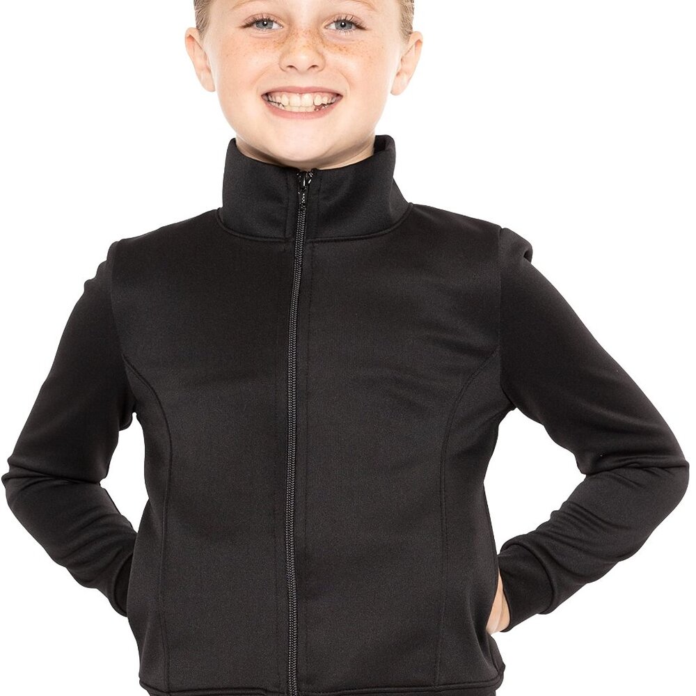 Stretch Mock Neck Zip Up Jacket Athletic Chic Y2K Retro Warm Up Essential